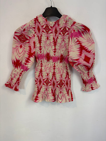 PIETRA. Blusa estampada nido de abeja