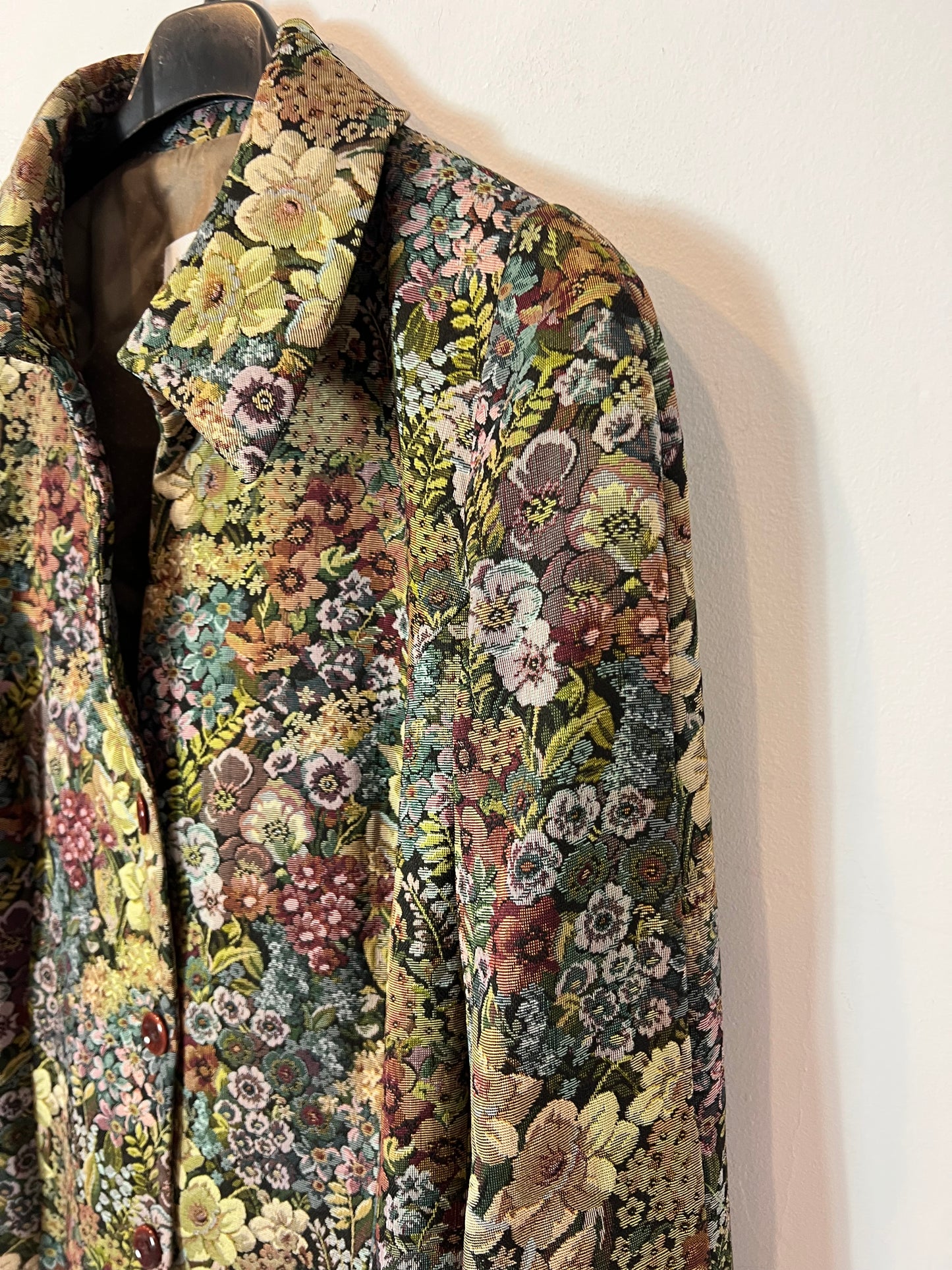 M. LORENZO. Textured floral jacket S.42 (M)