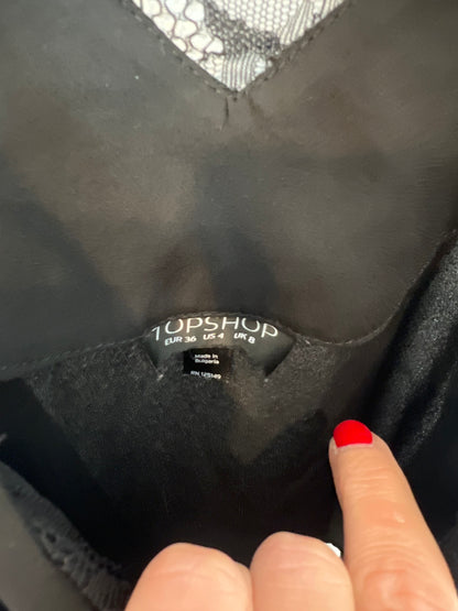 TOPSHOP. Black lingerie top T.36