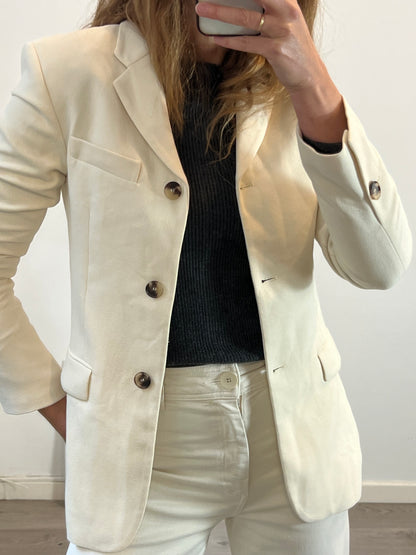 ZARA. Blazer beige fluida T.s