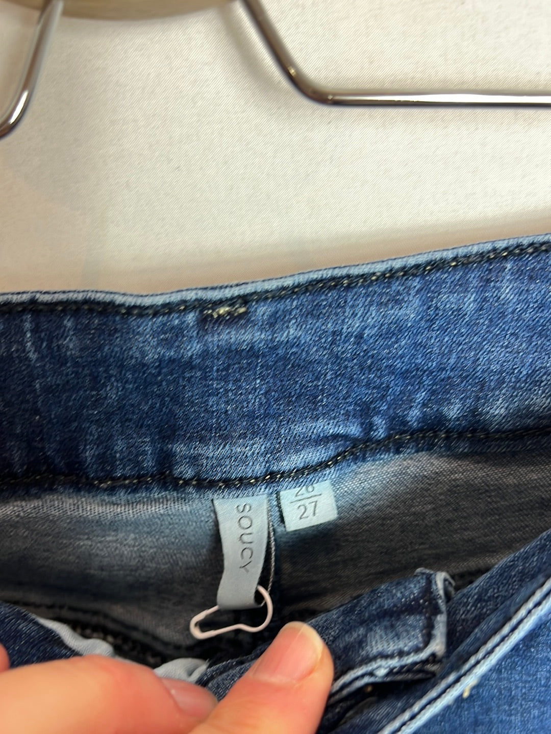 SOUCY. Stretch wide-leg denim. Size 36