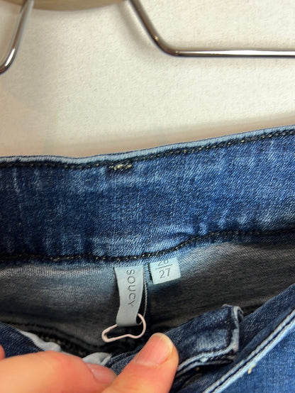 SOUCY. Stretch wide-leg denim. Size 36