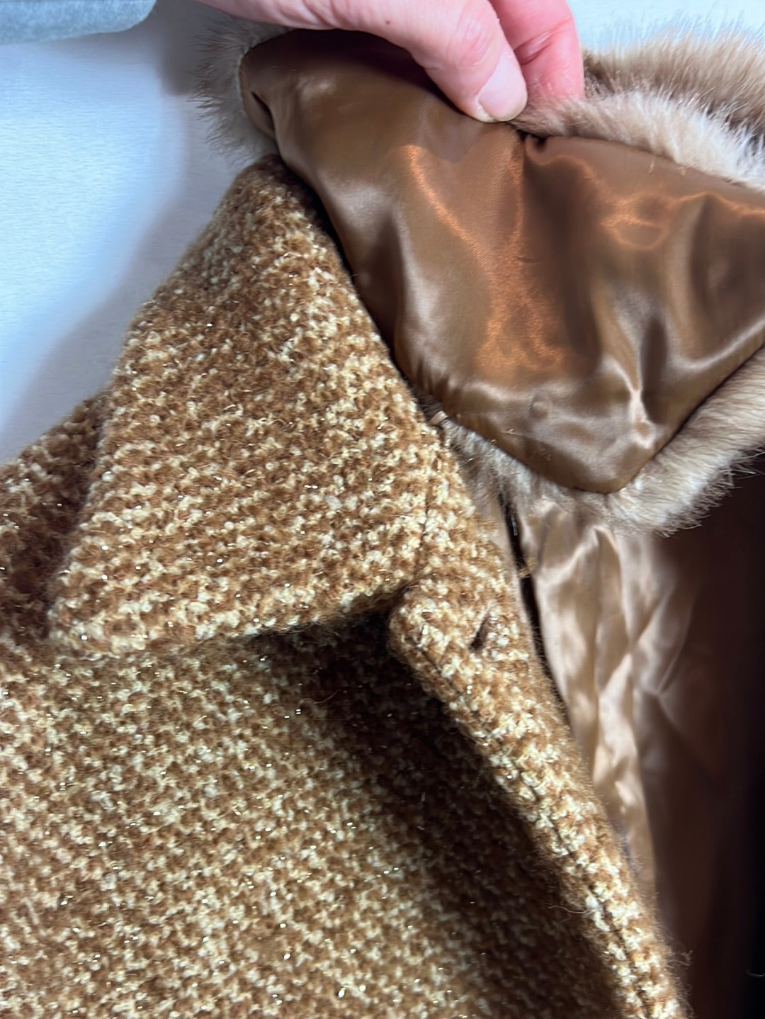 MASSIMO DUTTI. Abrigo jaspeado camel T.u(S) TARA