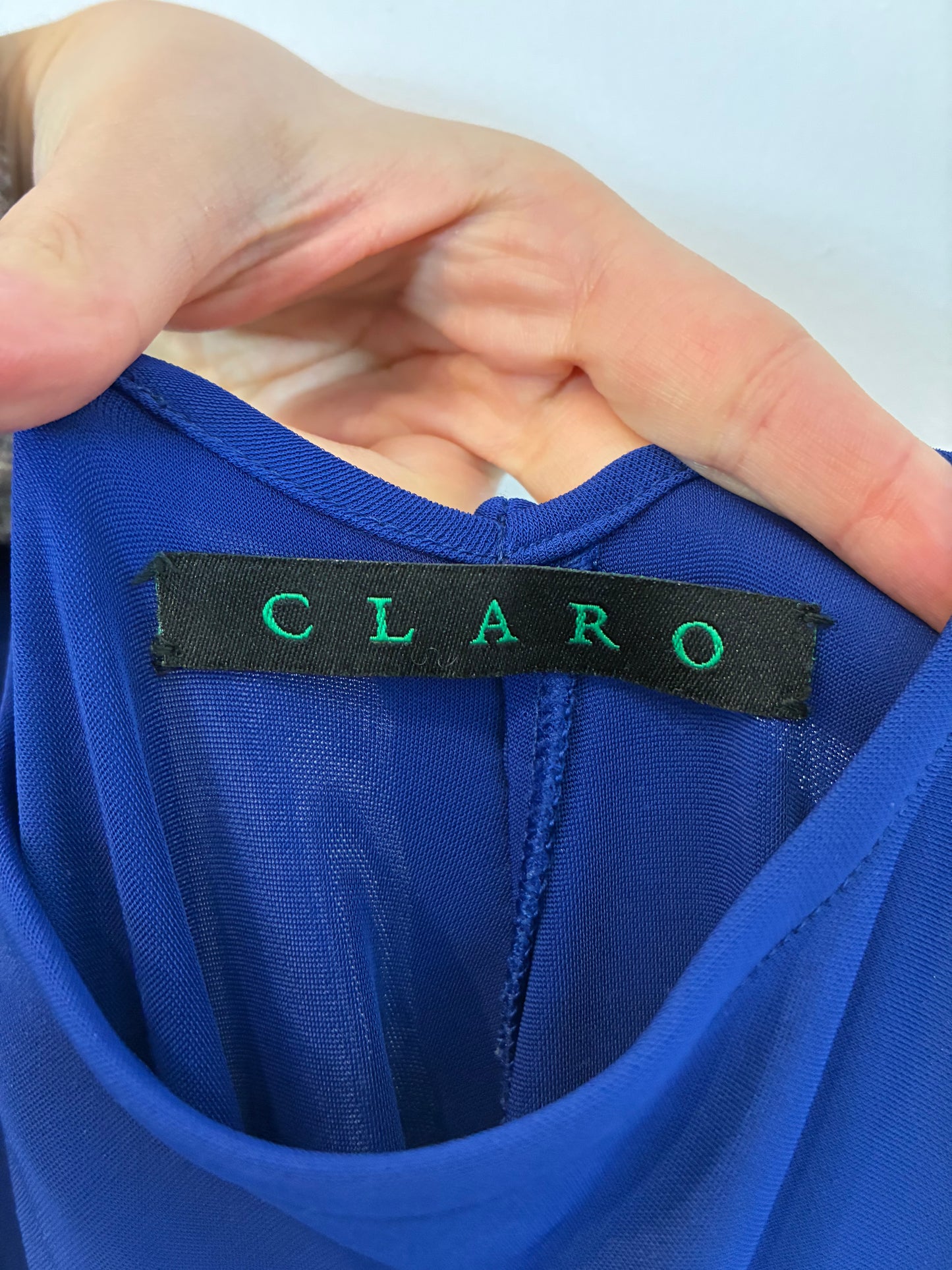 CLARO. Vestido largo halter