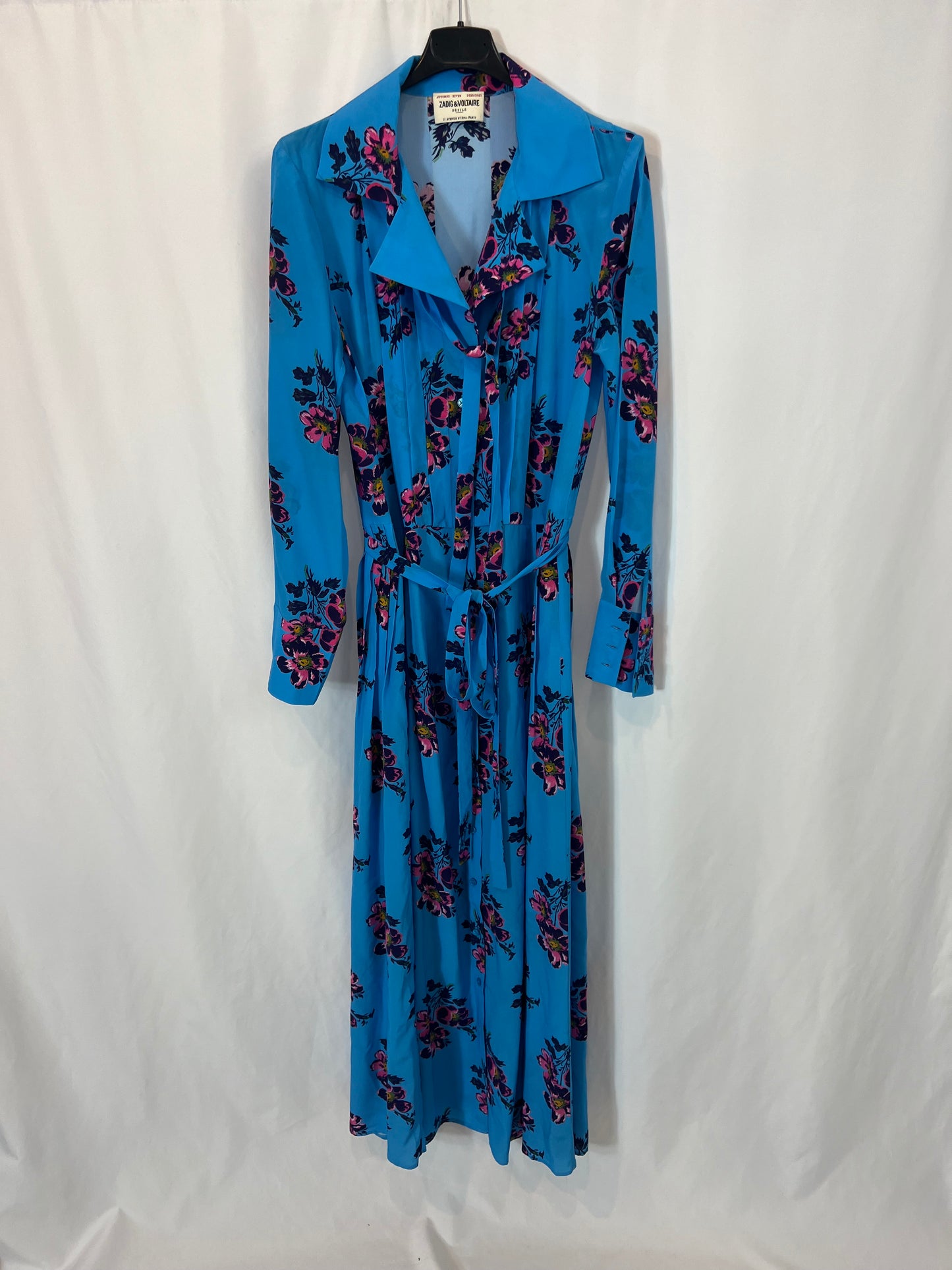 ZADIG&amp;VOLTAIRE .long printed silk dress. TS