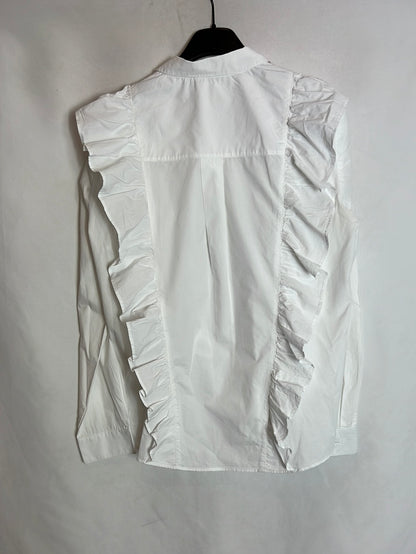 BA&amp;SH. White flounced shirt. Size 1(S)