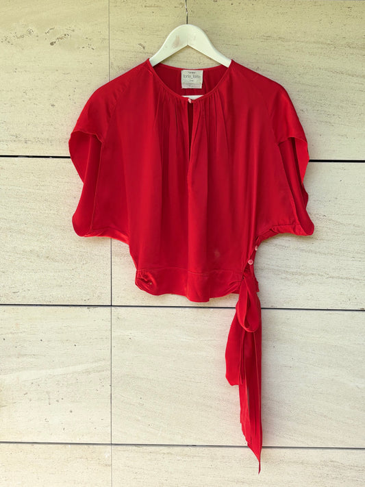 FORTE FORTE. Top rojo seda. T 0 (xs/s)
