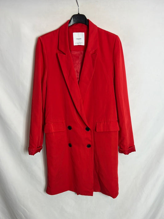 MANGO. Flowy red blazer T.xs