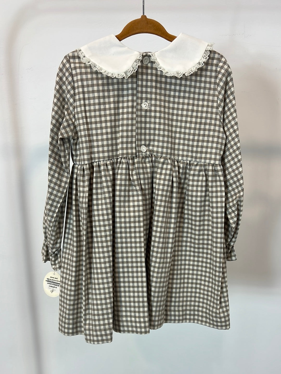 LOLA PALACIOS. Gingham dress for girls. Size 4 years.