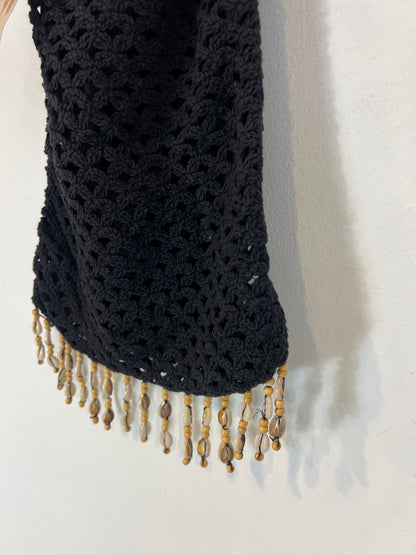 PALME. Bolso negro croché