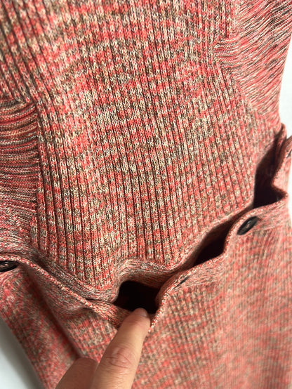 ZARA. Vestido punto jaspeado desmontable . T S