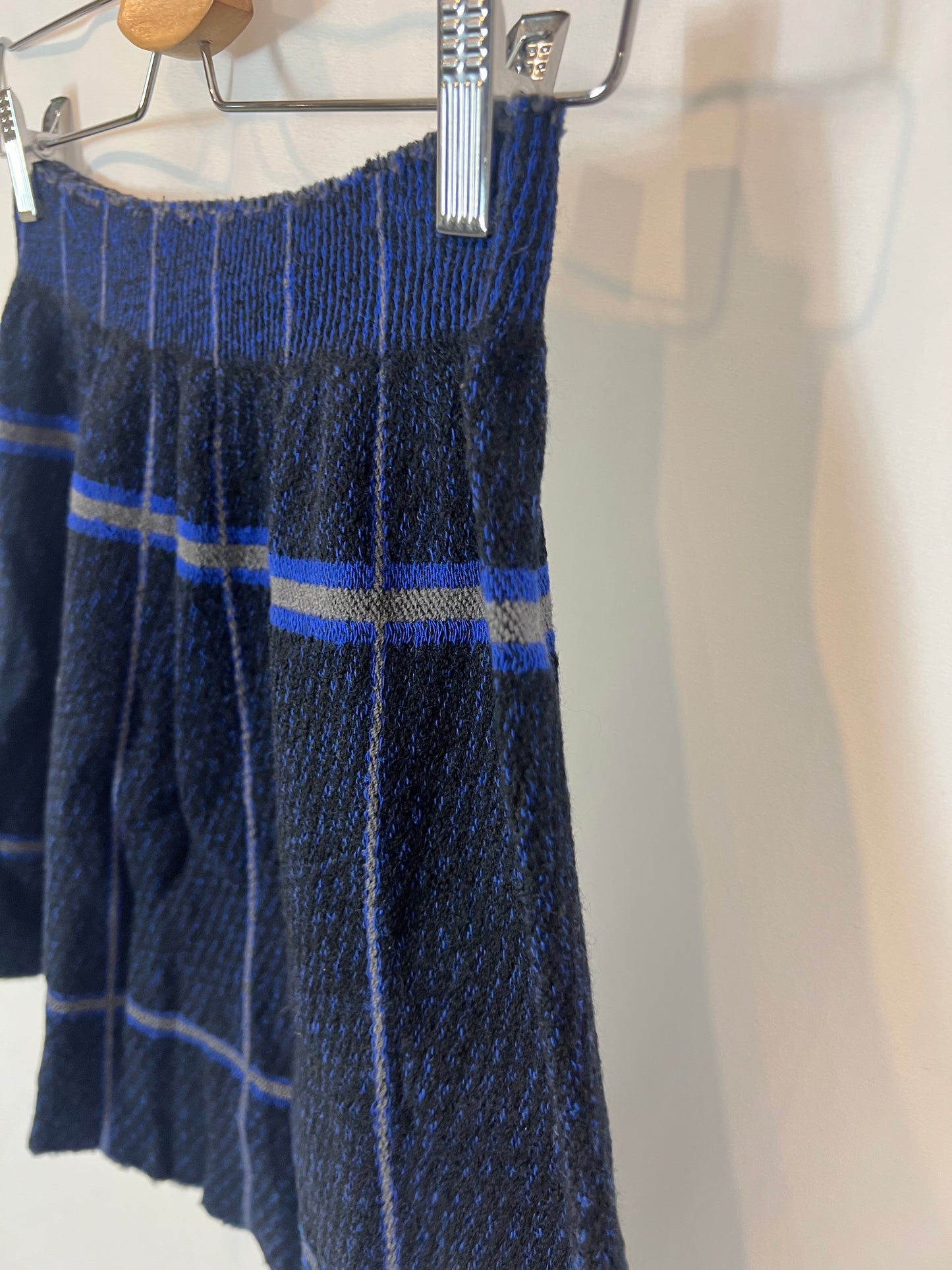 MAROLA. Short checked wool skirt. TS
