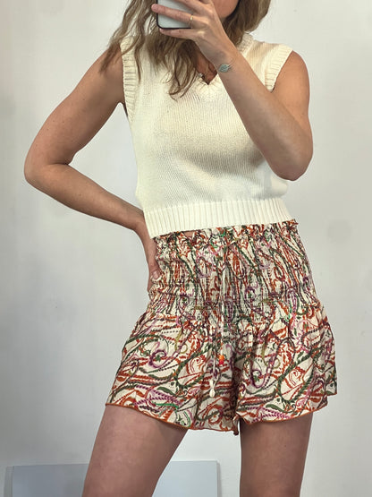 ZARA. Falda/pantalón fluida estampada T.xs