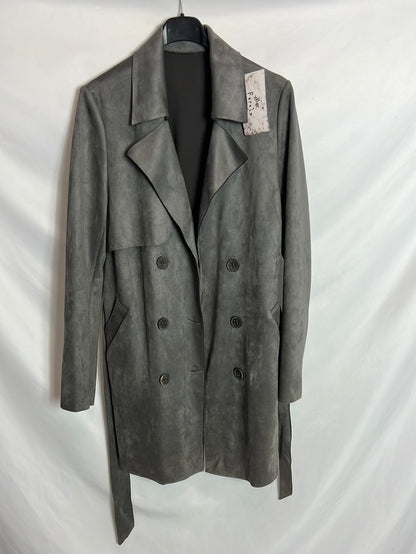 OTRAS. Chaqueta efecto piel gris. T U( (S/M)