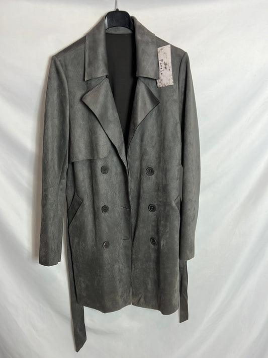 OTRAS. Chaqueta efecto piel gris. T U( (S/M)