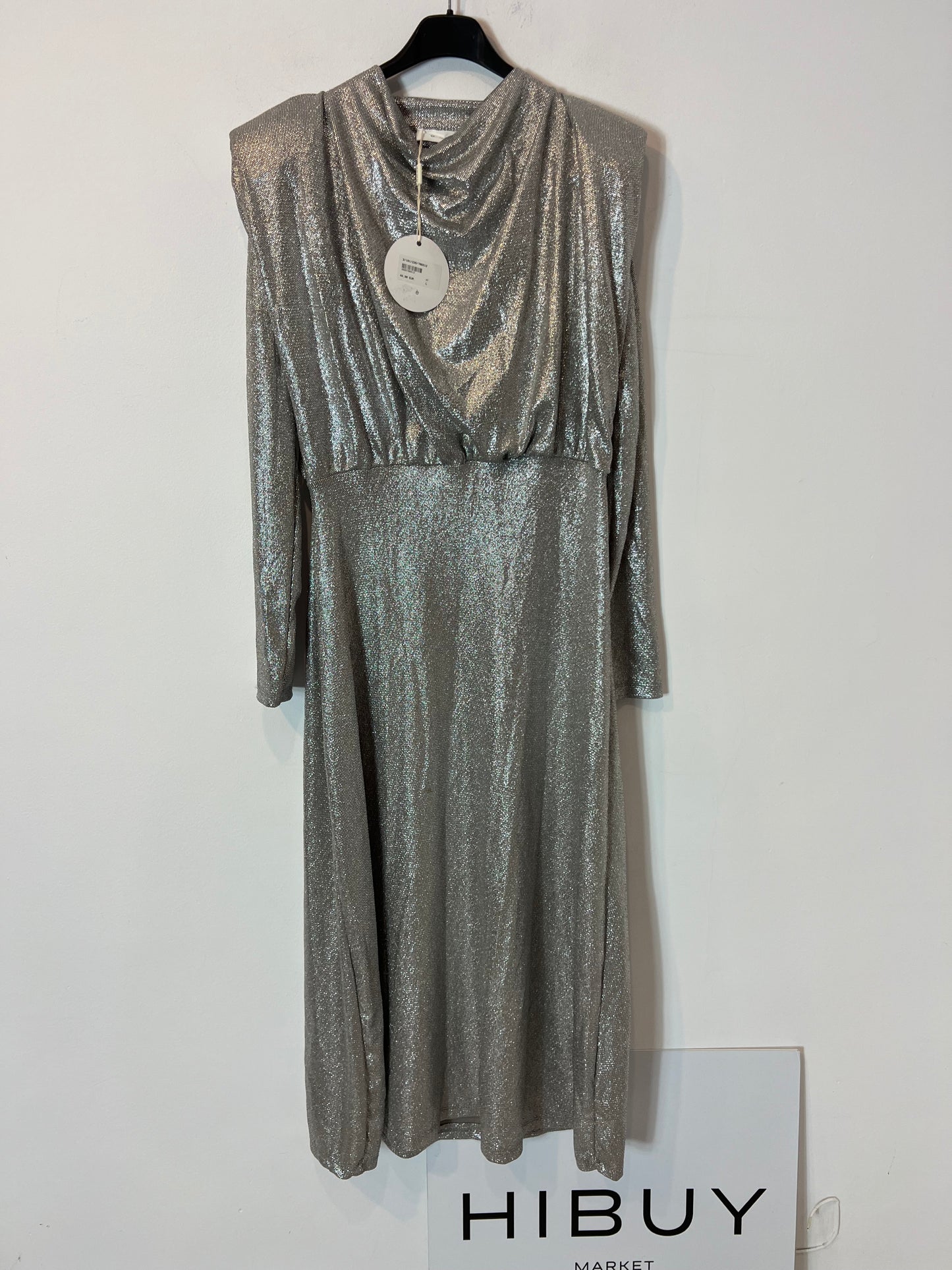 AMEÉ.  Vestido largo plateado T.l