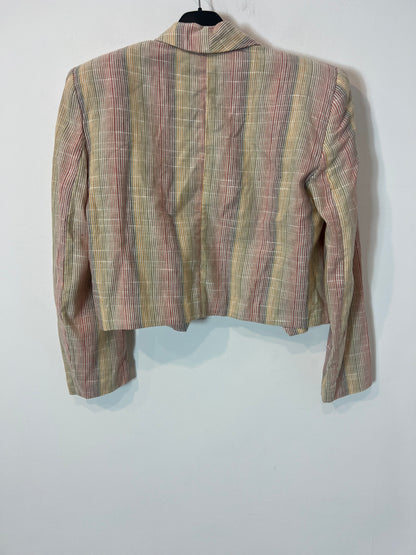 THE LABEL EDITION. Conjunto chaqueta y pantalón rayas. T XS/S