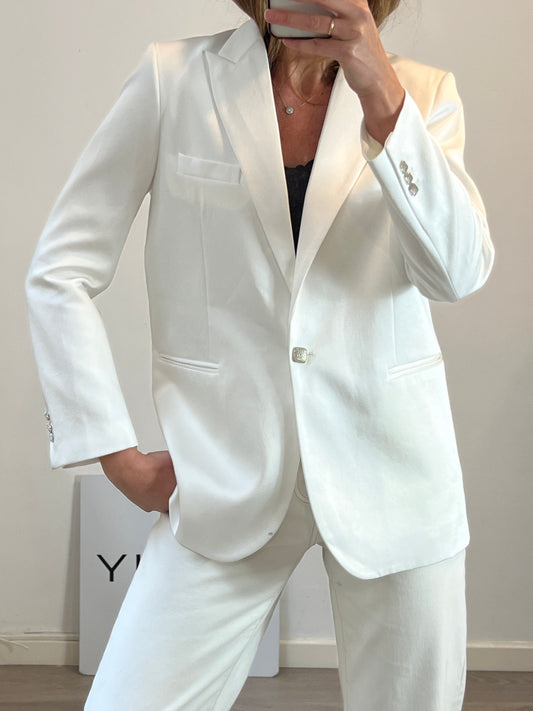 BA&SH. Blazer blanca satinada T.2(m)