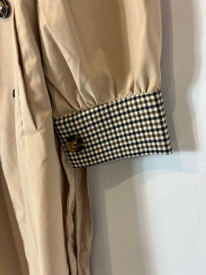 OTHER. Lightweight trench coat with plaid detail. TS