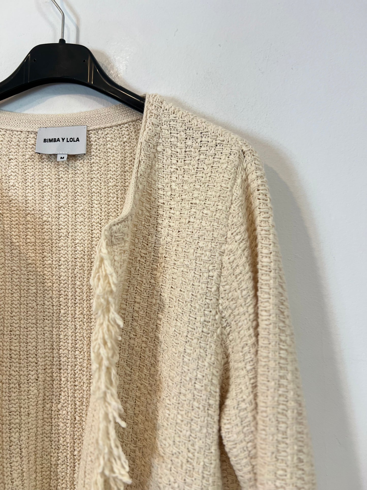 BIMBA Y LOLA. Beige fringed jacket TM
