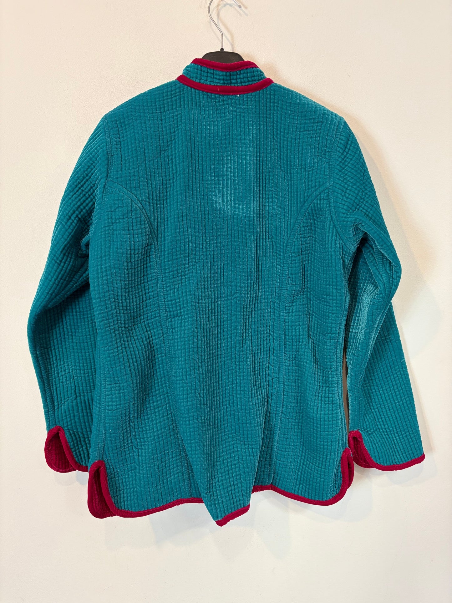 OTRAS. Chaqueta textura terciopelo bicolor. T M