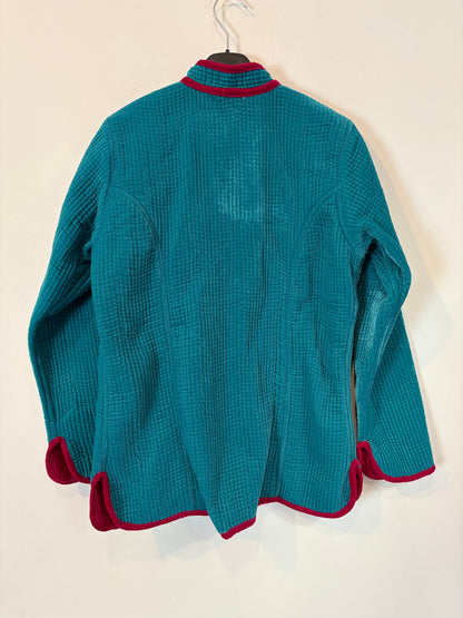 OTRAS. Chaqueta textura terciopelo bicolor. T M