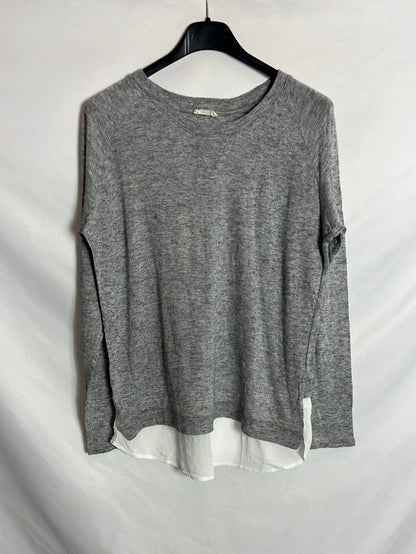 YERSE. Asymmetrical gray sweater. TS