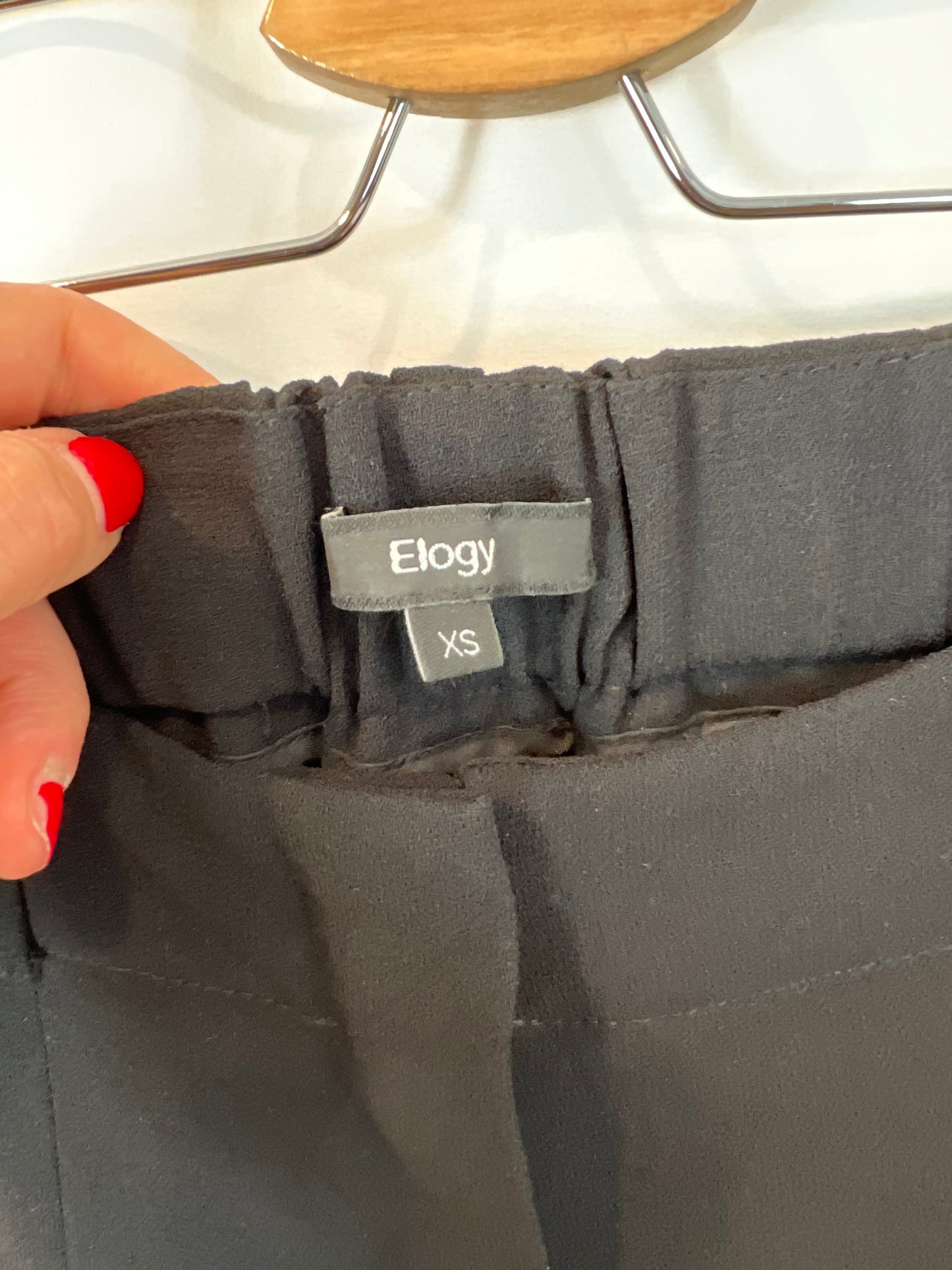 ELOGY. Flowy black wide-leg trousers T.xs