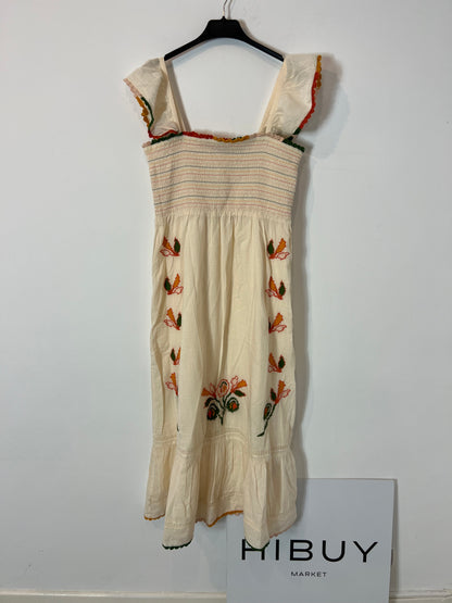 INTROPIA. Vestido largo bordado T.m