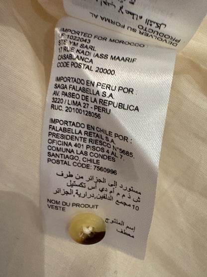 MAISON 123. Chaqueta textura flores bordadas