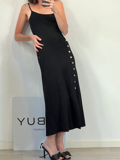 SANDRO. Vestido punto botones T.36