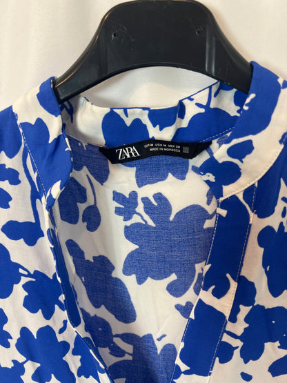 ZARA. Vestido largo estampado. T M