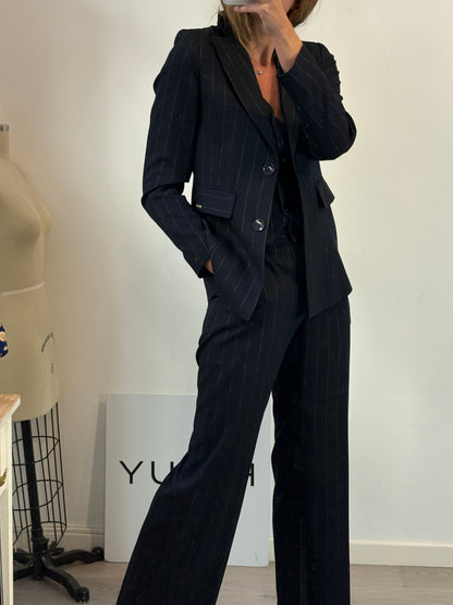 SCRIPTA. Traje de chaqueta azul marino con chaleco