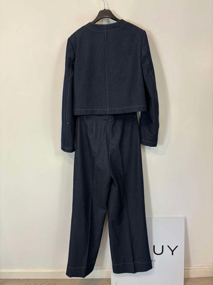 ZARA. Total look denim detalle costuras