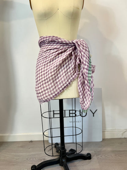 MALABABA. Pareo/fular cuadros