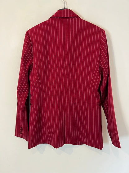 PINK WOMAN. Blazer burdeos raya diplomática. T M