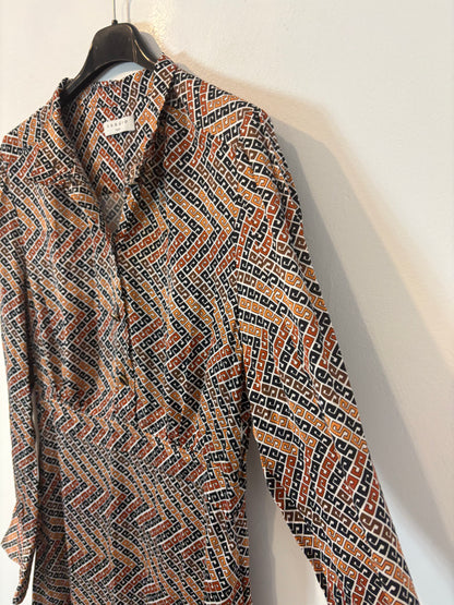 SANDRO. Vestido estampado tablas