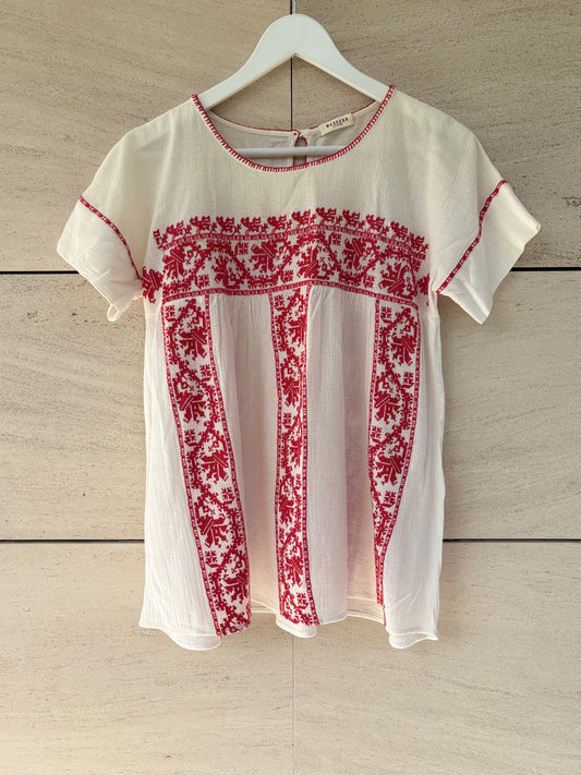 MASSCOB. Top algodón punto de cruz. T S