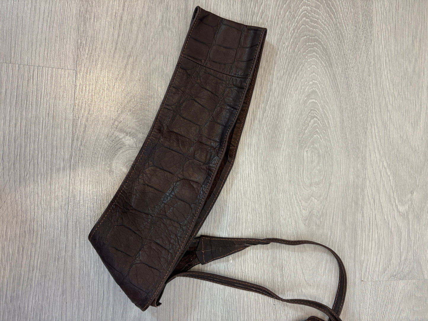 MARELLA. Cinturón / fajín piel marrón. TU