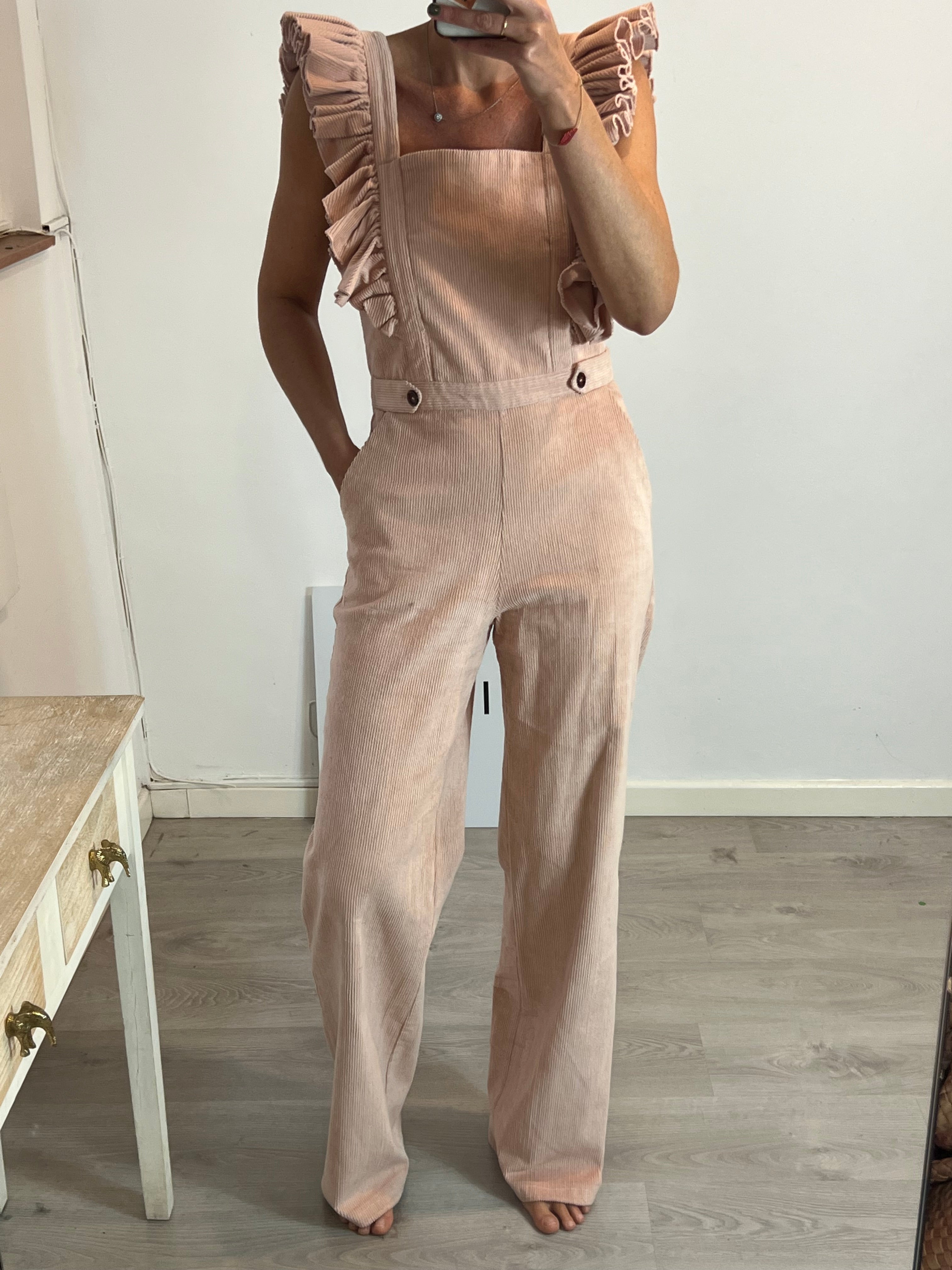 【試着のみ】ito fukuoka jump suit corduroy 125 IQ COLLECTION. Tm pink corduroy jumpsuit – Hibuy market