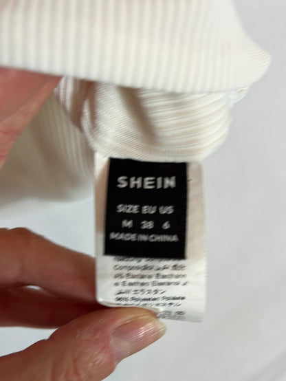 SHEIN. Croptop blanco elastico. T M