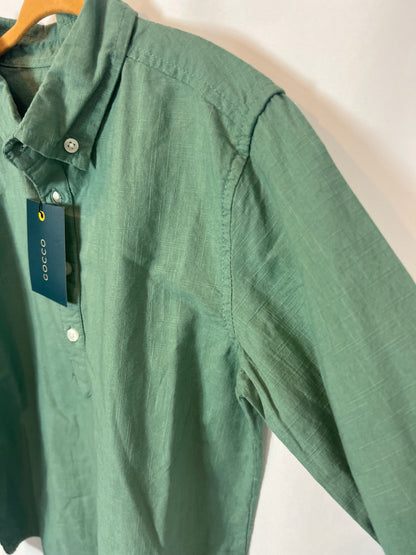 GOCCO. Camisa verde textura. T 9-10 años