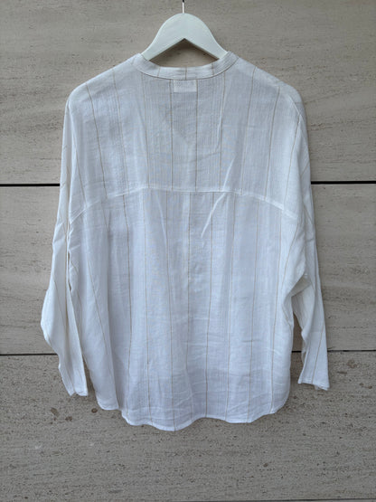 LAB . Camisa rayas lino y algodón