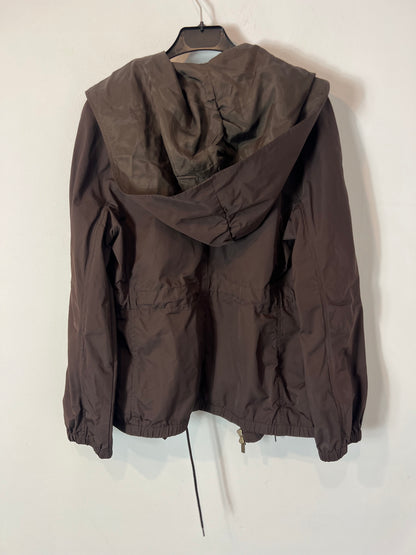 BCBG MAXMARA. Parka marrón cortavientos. T S