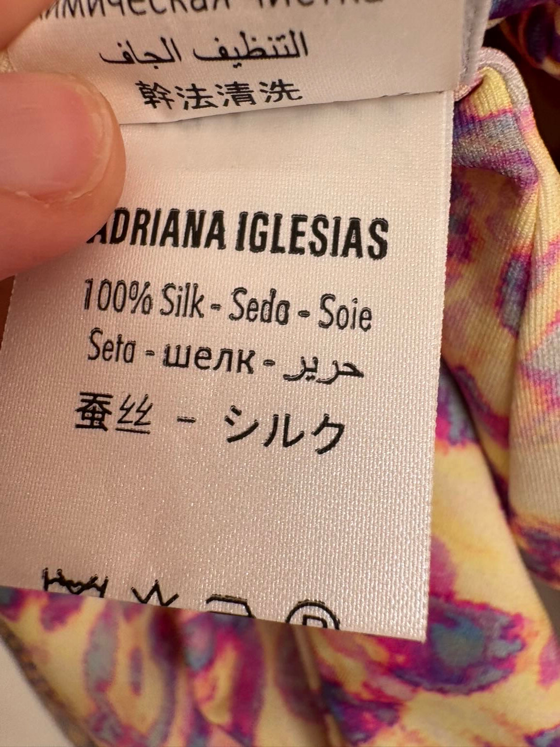 ADRIANA IGLESIAS. Body estampado mangas en seda