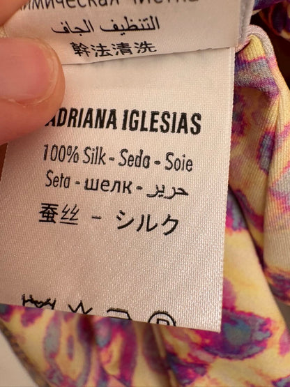 ADRIANA IGLESIAS. Body estampado mangas en seda