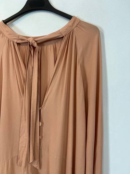 OTRAS. Vestido fluido salmon TU(s)