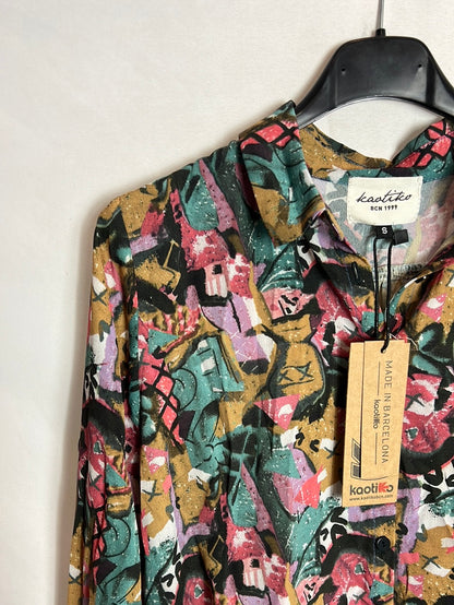 KAOTIKO. Blusa corta estampada. T S