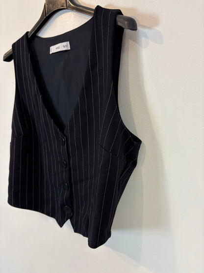 ZARA. Chaleco negro rayas