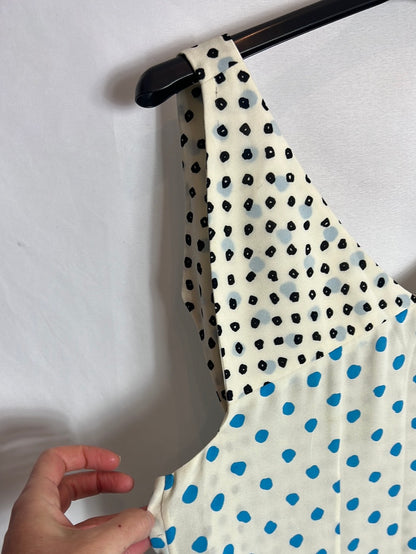 BALENCIAGA. Top seda doble capa asimetrico . T 40